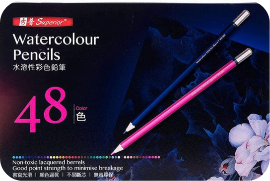 مجموعة أقلام ألوان مائية فاخرة من 48 قطعة