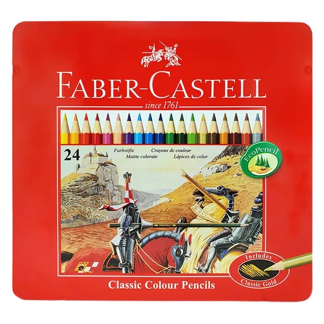 أقلام تلوين كلاسيكية من فابر كاستل ، 24 لونًا